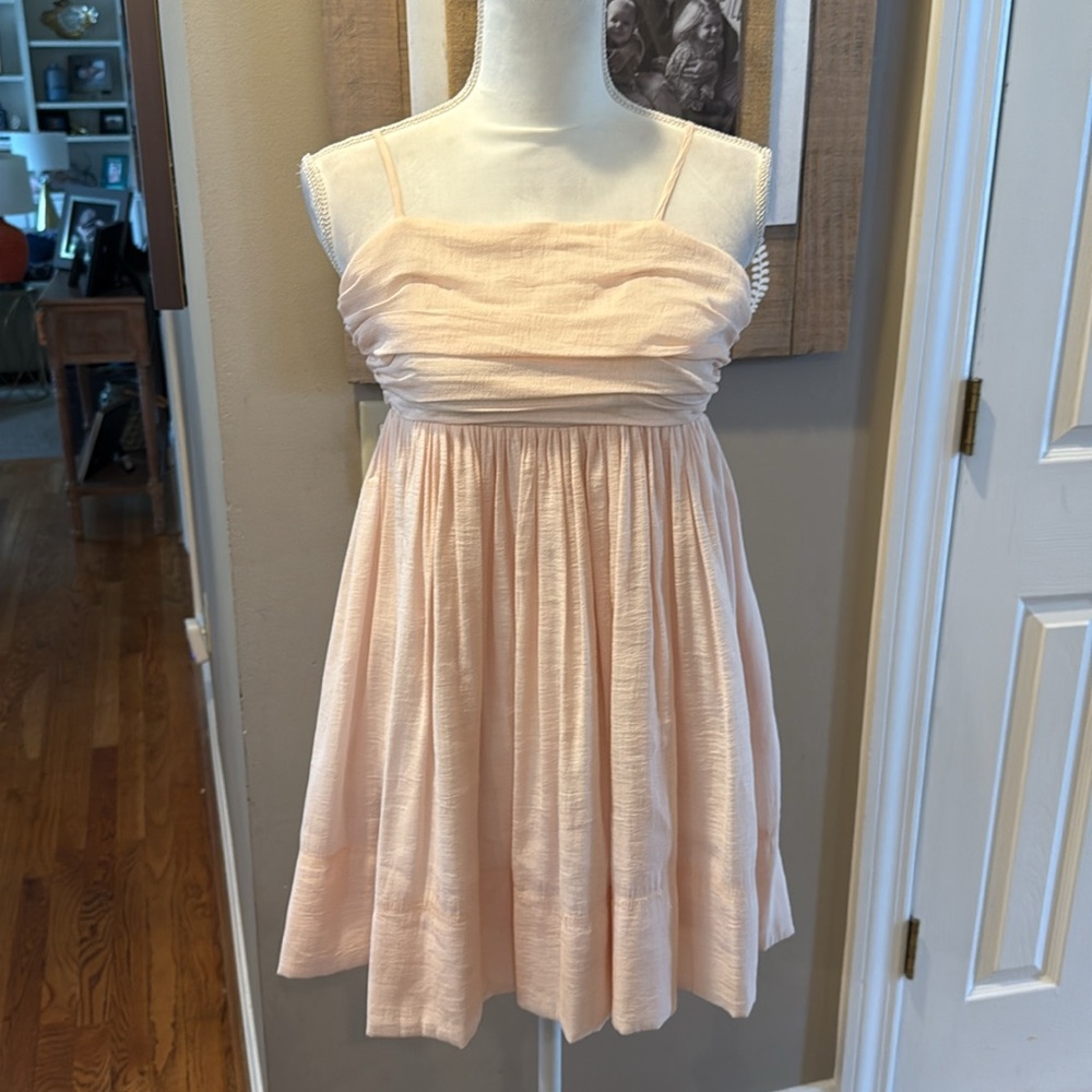 Mable peach light pink babydoll mini dress size small